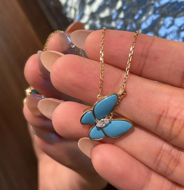 [Shinejoy] COLLIER PAPILLON DORÉ ET DIAMANTS