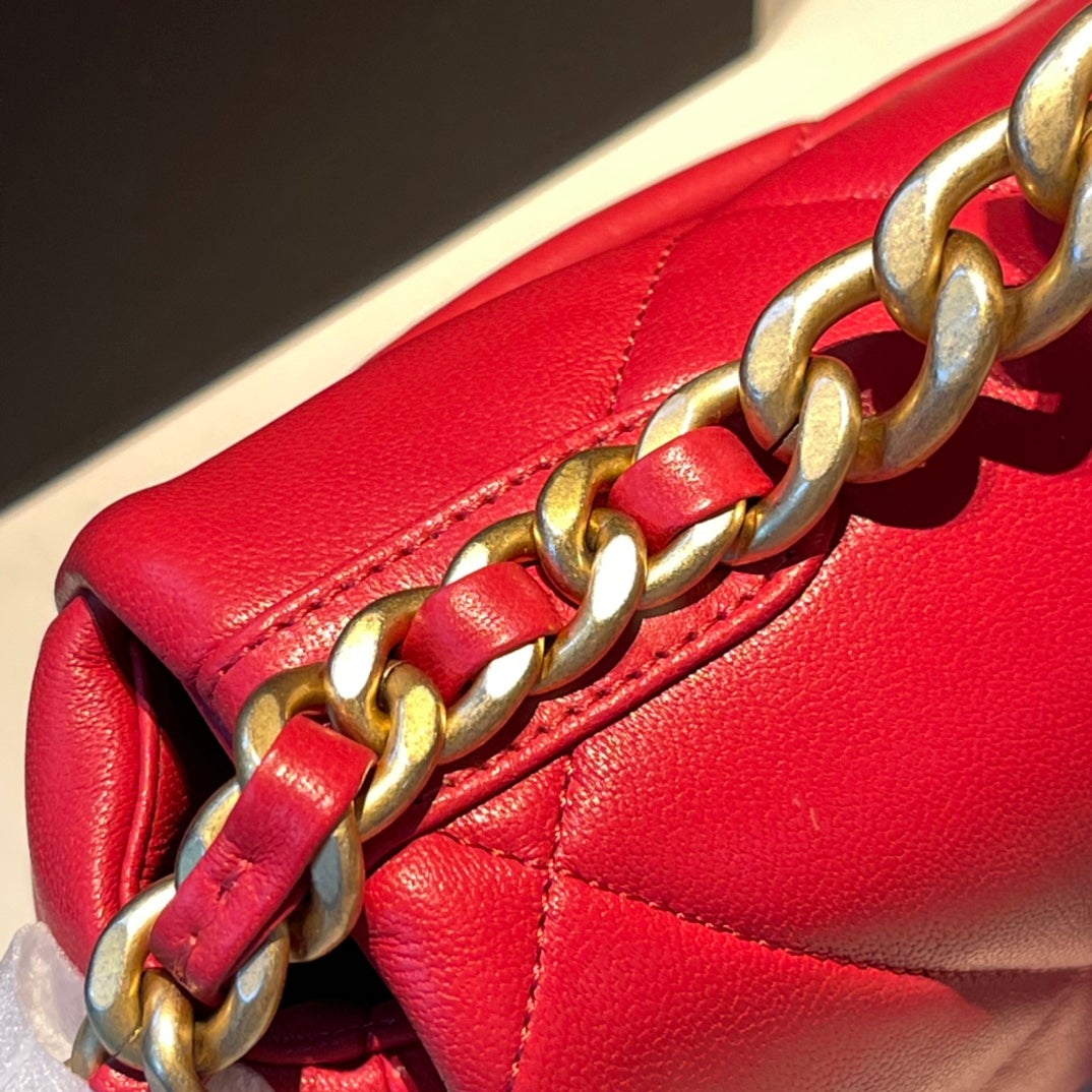 19 SAC À RABAT 26 PEAU DE CHÈVRE ROUGE