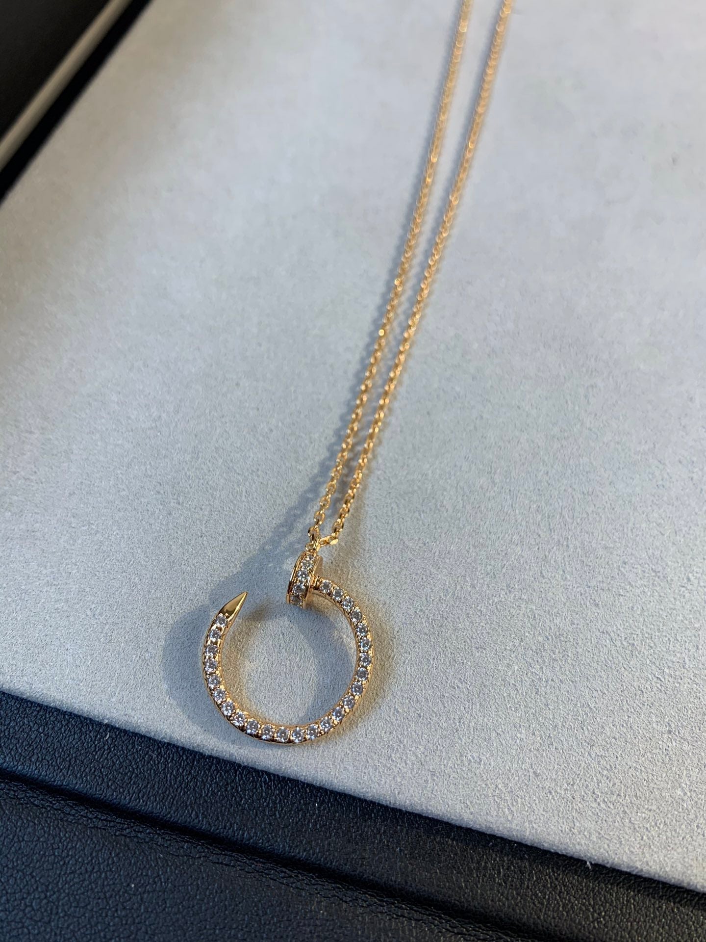 [Shinejoy]JUSTE COLLIER ROSE OR DIAMANTS 