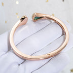 [Shinejoy]DREAM BRACELET OPEN MALACHITE PINK GOLD