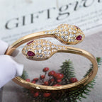 [Shinejoy]SERPENTI BRACELET PINK GOLD DIAMOND DOUBLE SNAKE