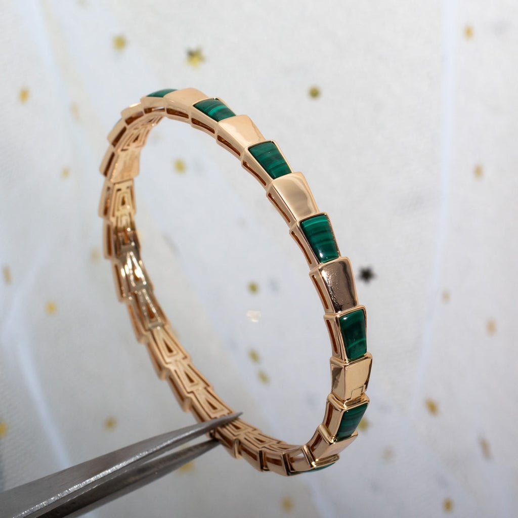 [Shinejoy]SERPENTI BRACELET PINK GOLD MALACHITE