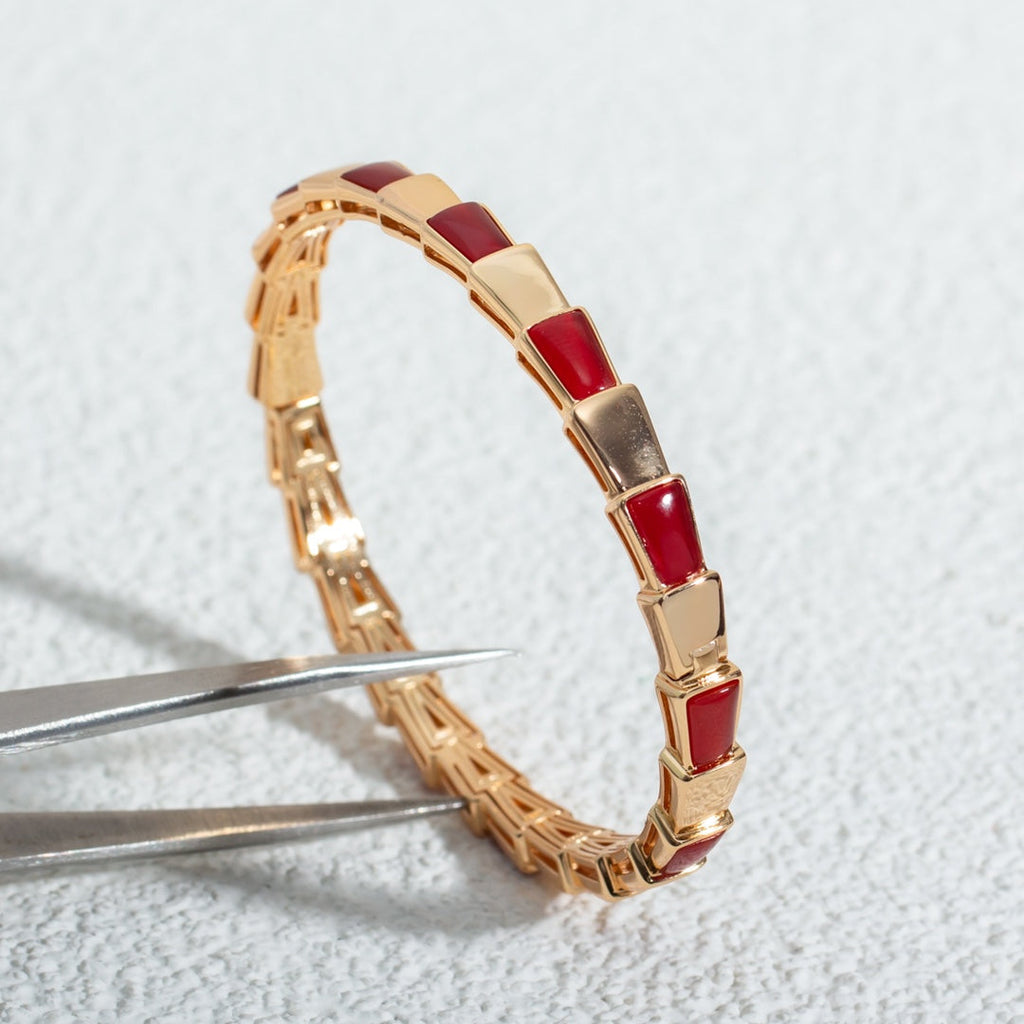 [Shinejoy]SERPENTI BRACELET PINK GOLD RUBELLITE