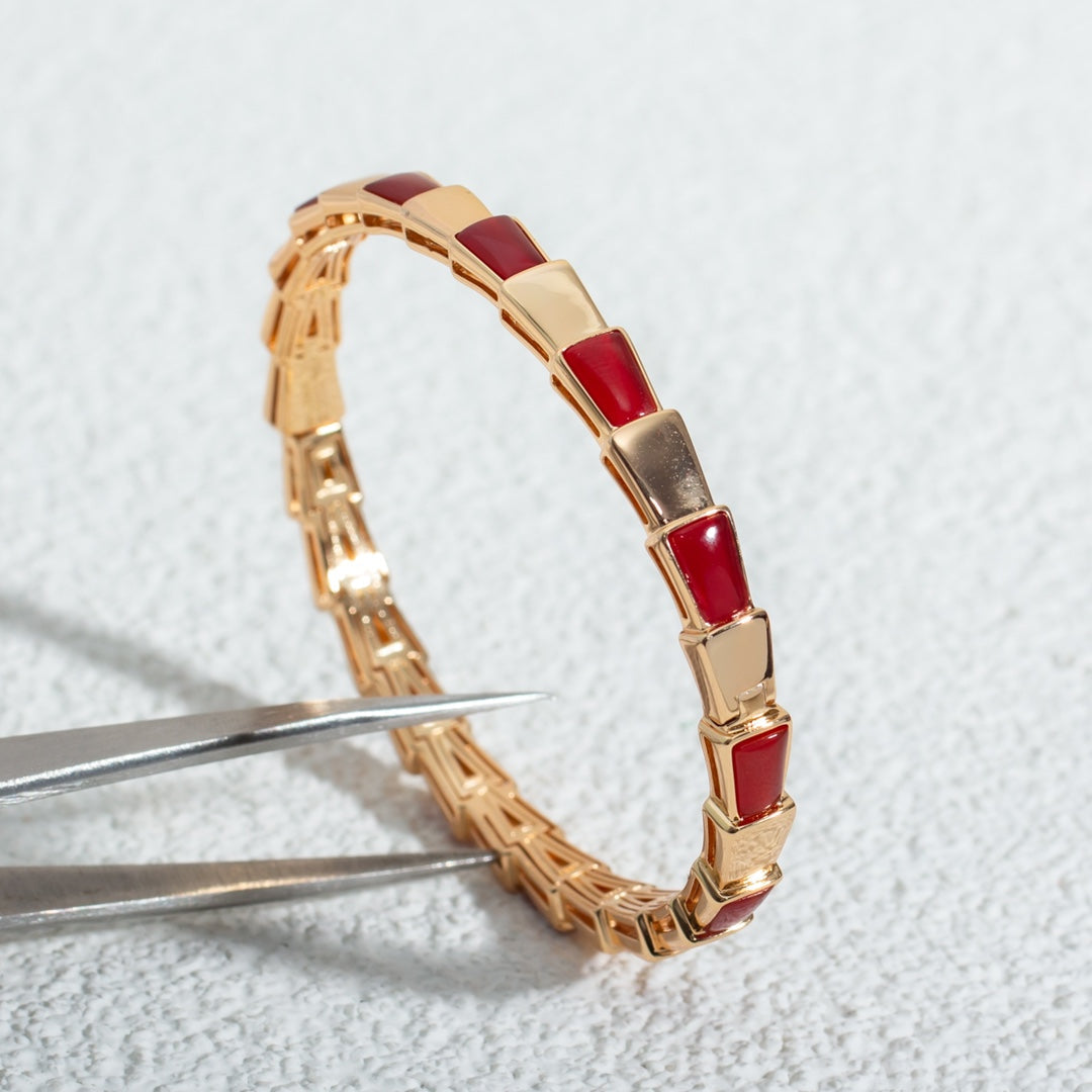 [Shinejoy]SERPENTI BRACELET PINK GOLD RUBELLITE