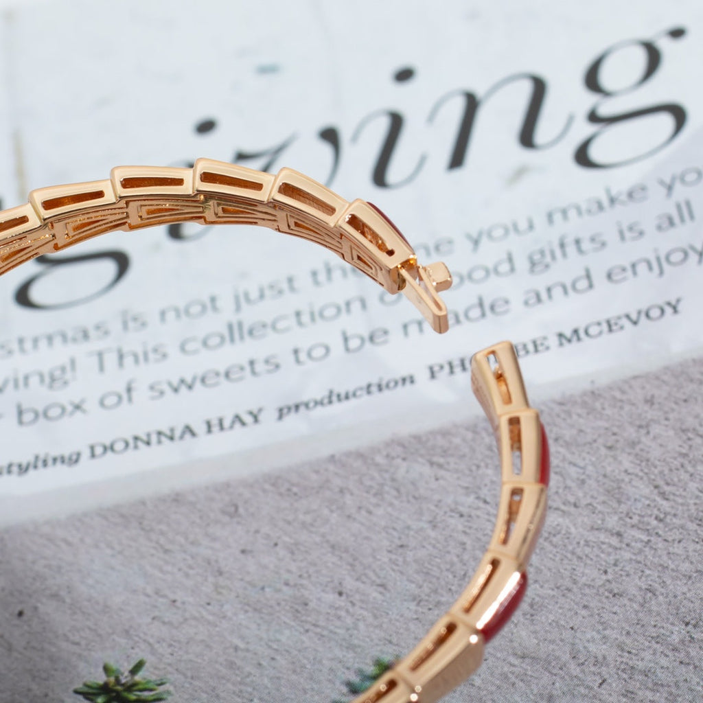 [Shinejoy]SERPENTI BRACELET PINK GOLD RUBELLITE