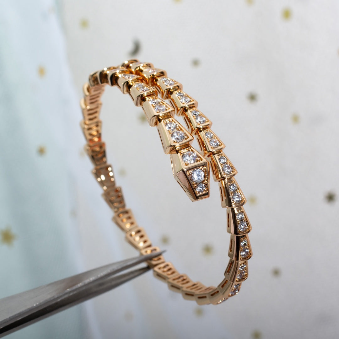 [Shinejoy]SERPENTI BRACELET 6.8MM PINK GOLD DIAMOND