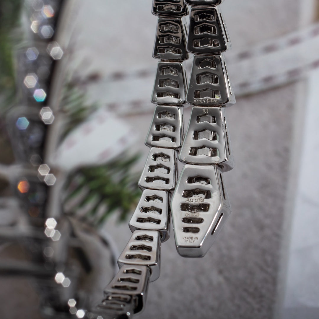 [Shinejoy]SERPENTI BRACELET 6MM SILVER DIAMOND