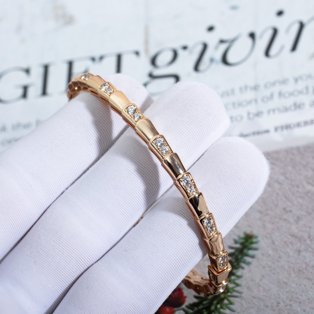 [Shinejoy]SERPENTI BRACELET PINK GOLD DIAMOND