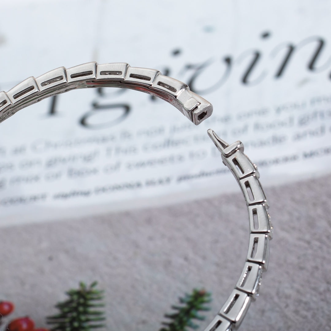 [Shinejoy]SERPENTI BRACELET SILVER DIAMOND
