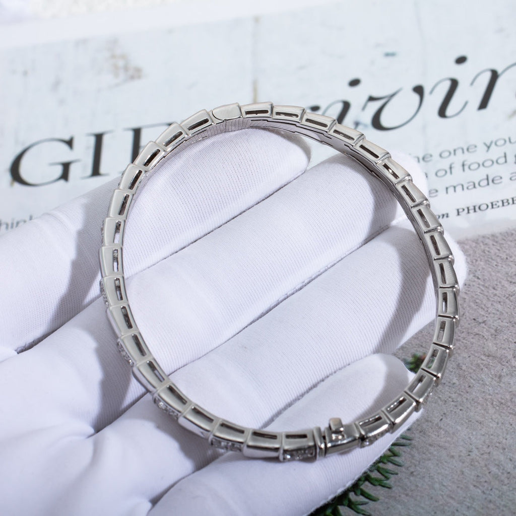 [Shinejoy]SERPENTI BRACELET SILVER DIAMOND