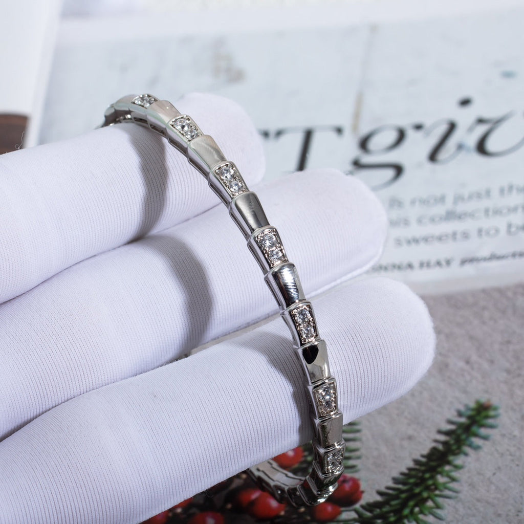 [Shinejoy]SERPENTI BRACELET SILVER DIAMOND