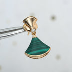 [Shinejoy]DREAM MALACHITE PINK GOLD EARRINGS