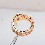[Shinejoy]SERPENTI RING PINK GOLD DIAMOND DOUBLE ROW