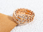 [Shinejoy]SERPENTI RING PINK GOLD DIAMOND DOUBLE ROW
