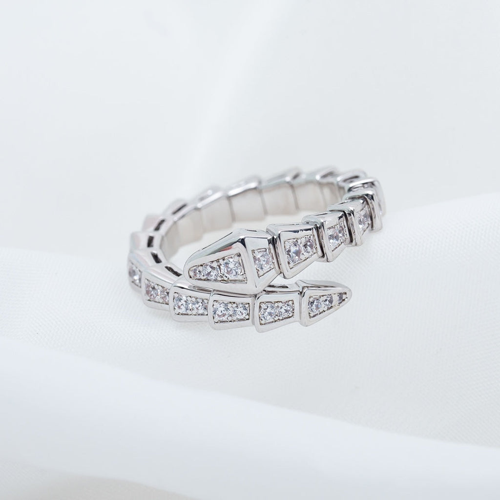 [Shinejoy]SERPENTI RING SILVER DIAMOND PAVED 4MM