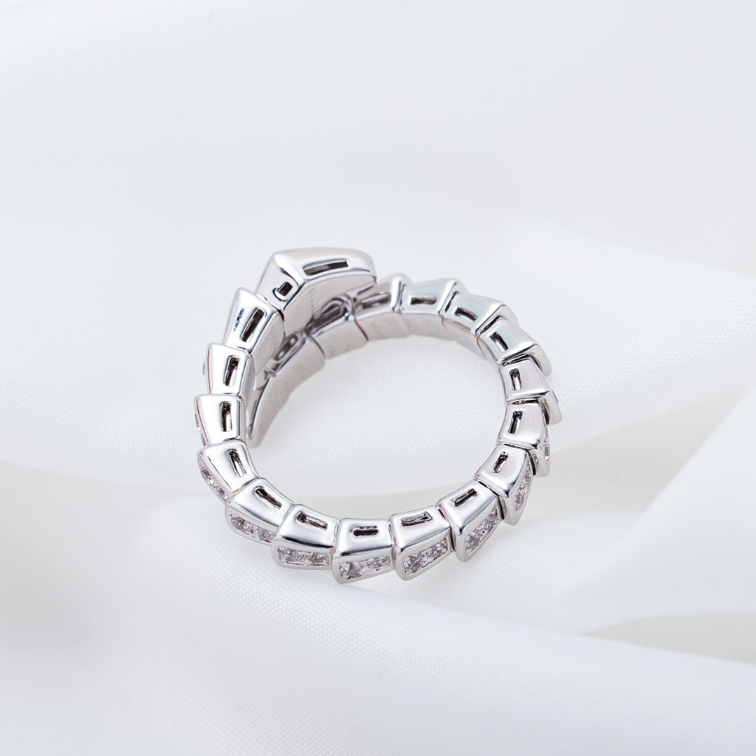 [Shinejoy]SERPENTI RING SILVER DIAMOND PAVED 4MM