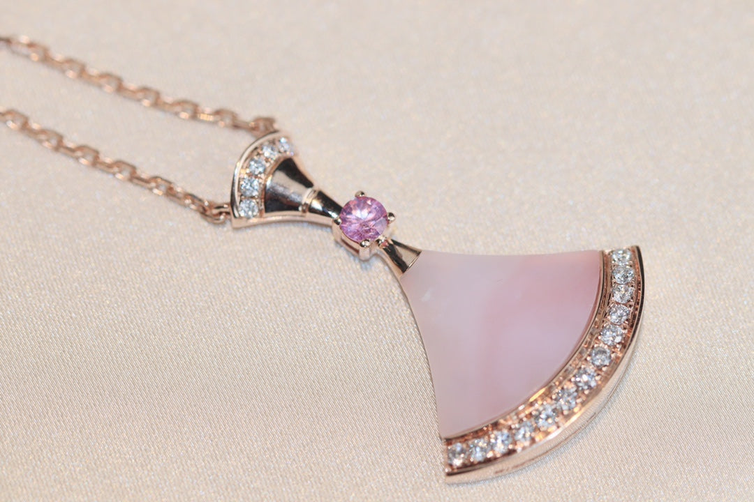 [Shinejoy]DREAM NECKLACE PINK MOP DIAMOND