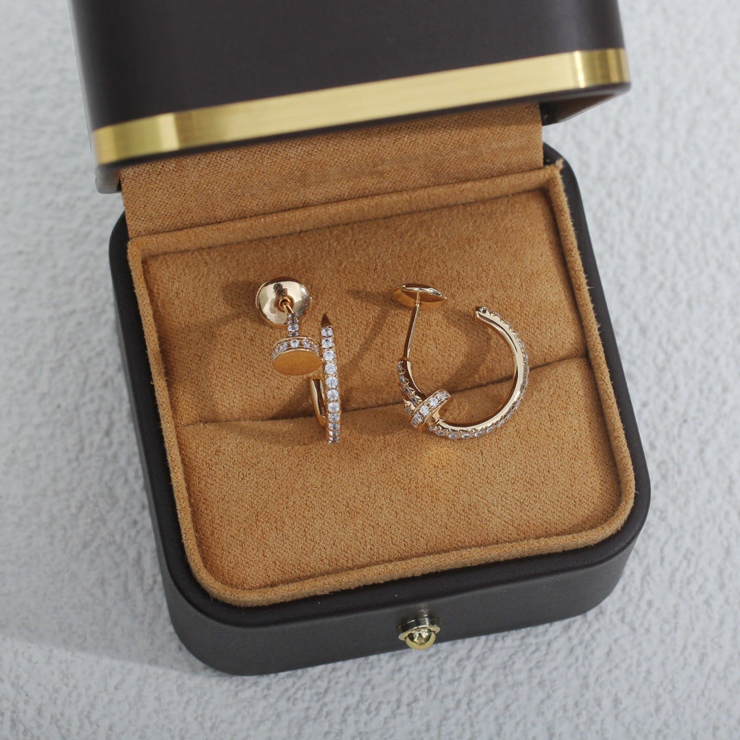 [Shinejoy]JUSTE EARRINGS 12.75MM PINK GOLD DIAMOND
