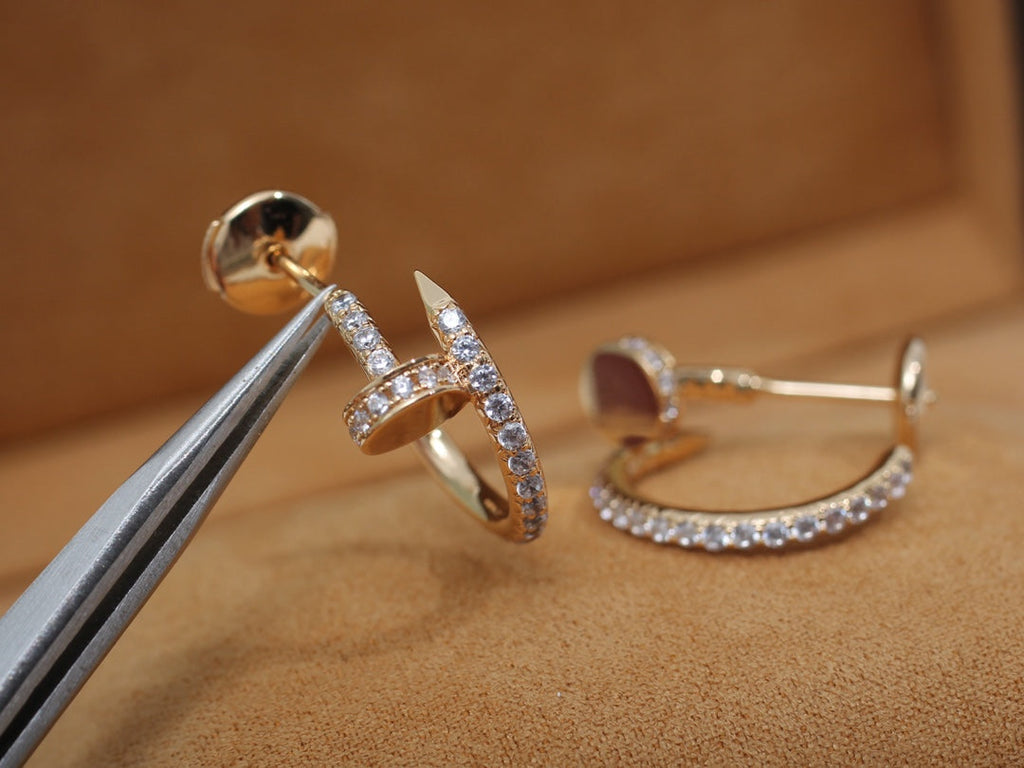 [Shinejoy]JUSTE EARRINGS 12.75MM PINK GOLD DIAMOND