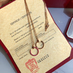 [Shinejoy] JUSTE COLLIER OR DIAMANTS ROUGES