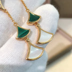 [Shinejoy]DREAM EARRINGS 3 MOTIFS MALACHITE MOP PINK GOLD