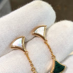 [Shinejoy]DREAM EARRINGS 3 MOTIFS MALACHITE MOP PINK GOLD