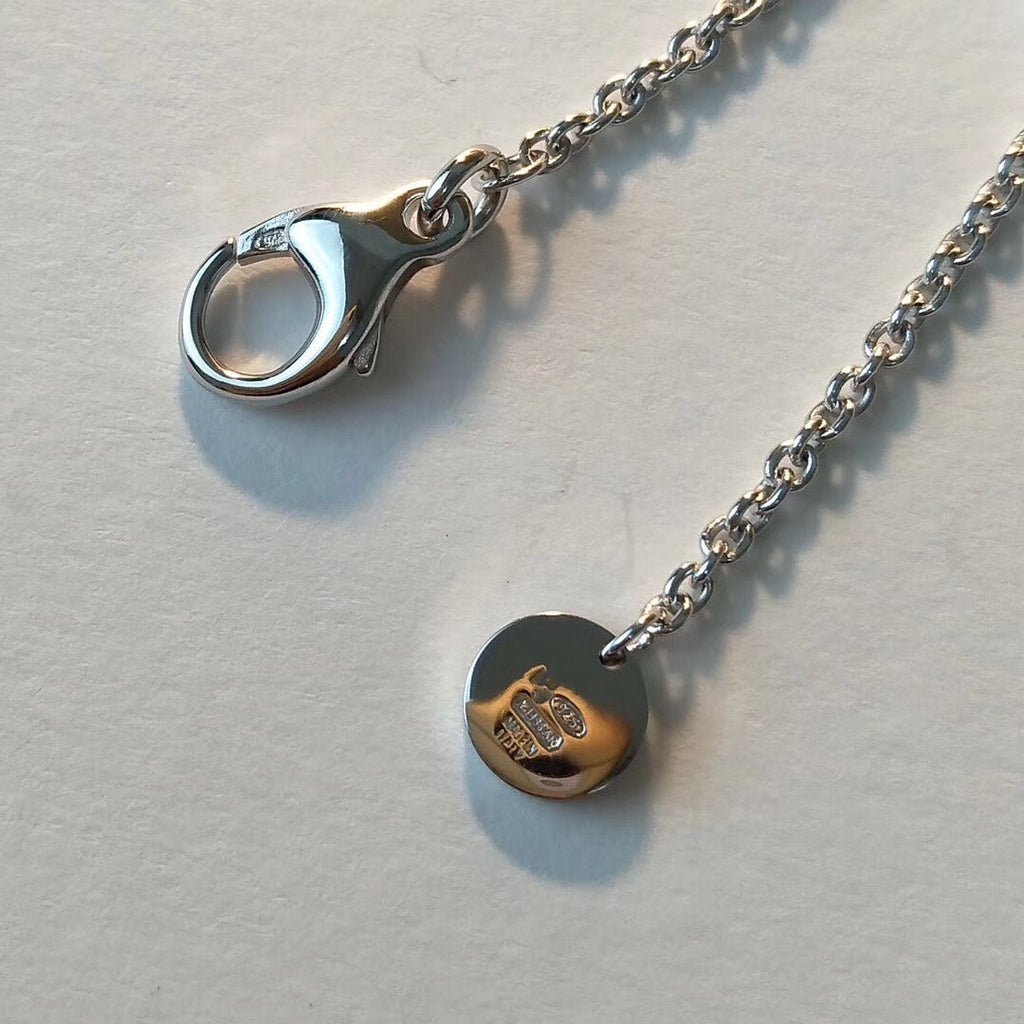 [Shinejoy]ZERO 1 ブラックセラミックシルバーネックレス