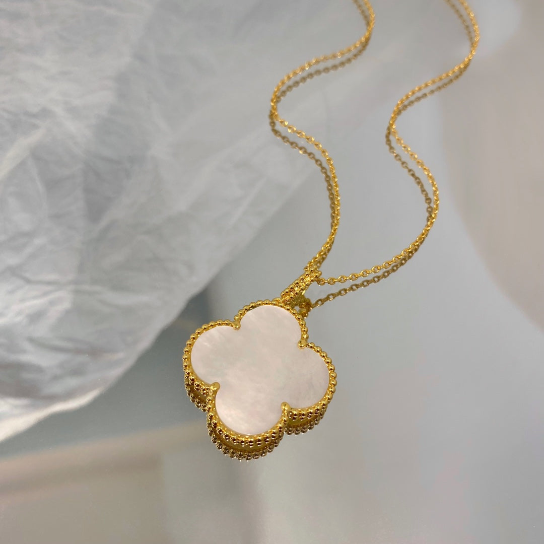 [Shinejoy] COLLIER PENDENTIF CLOVER 25MM MOP GRAND