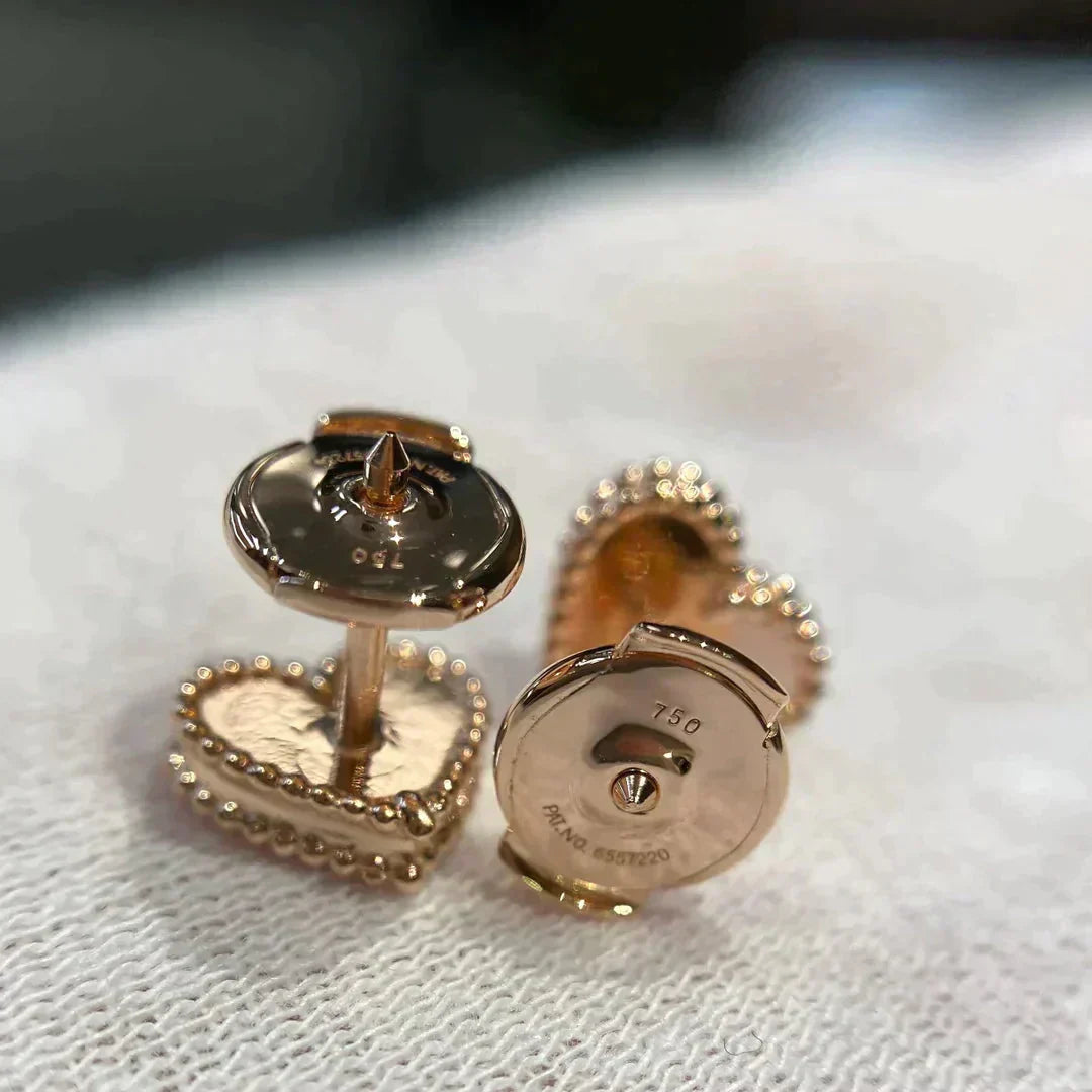 [Shinejoy]Boucles d'oreilles clous en cornaline en forme de cœur
