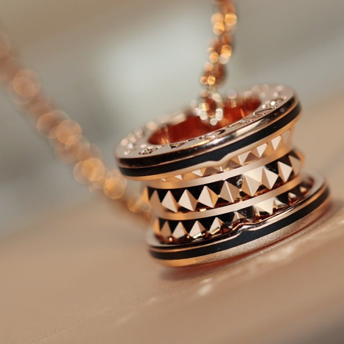 [Shinejoy] COLLIER PÉDIENT ROCK ZERO 1 ROSE OR NOIR