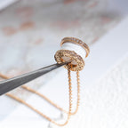 [Shinejoy] COLLIER ZERO 1 EN CÉRAMIQUE BLANCHE, OR ROSE ET DIAMANTS