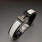 [Shinejoy]H BRACELET 12MM BLACK WHITE CERAMIC