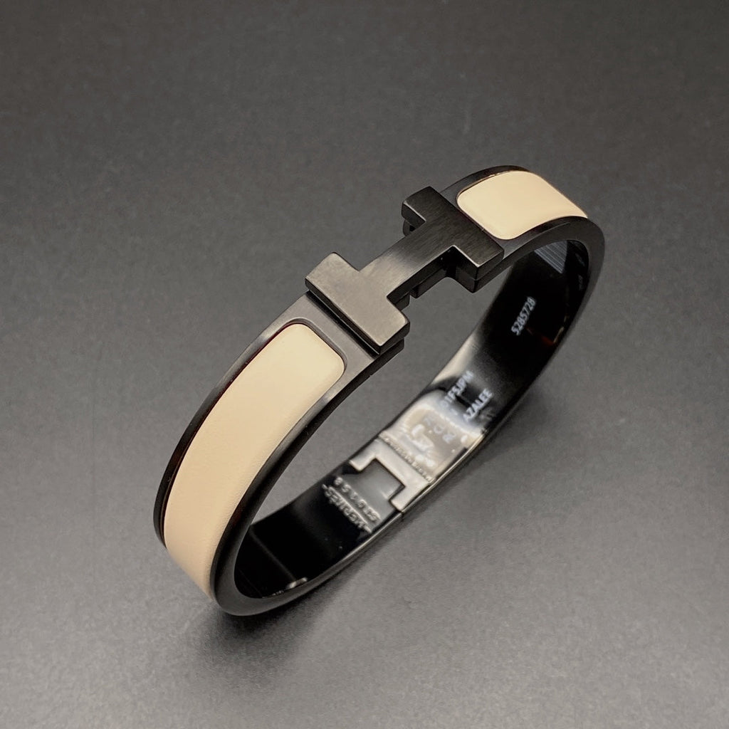 [Shinejoy]H BRACELET 12MM BLACK BEIGE CERAMIC