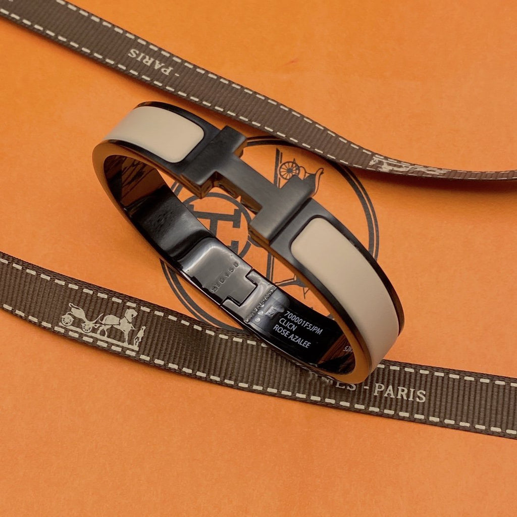 [Shinejoy]H BRACELET 12MM BLACK BEIGE CERAMIC