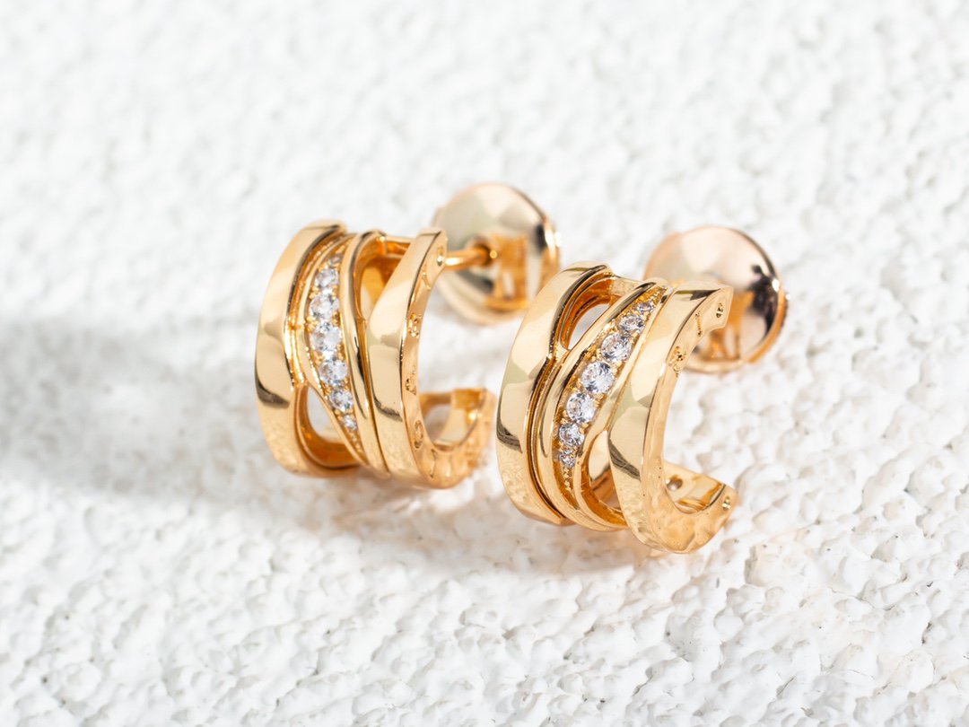 [Shinejoy]ZERO 1 ピンクゴールド ダイヤモンド イヤリング