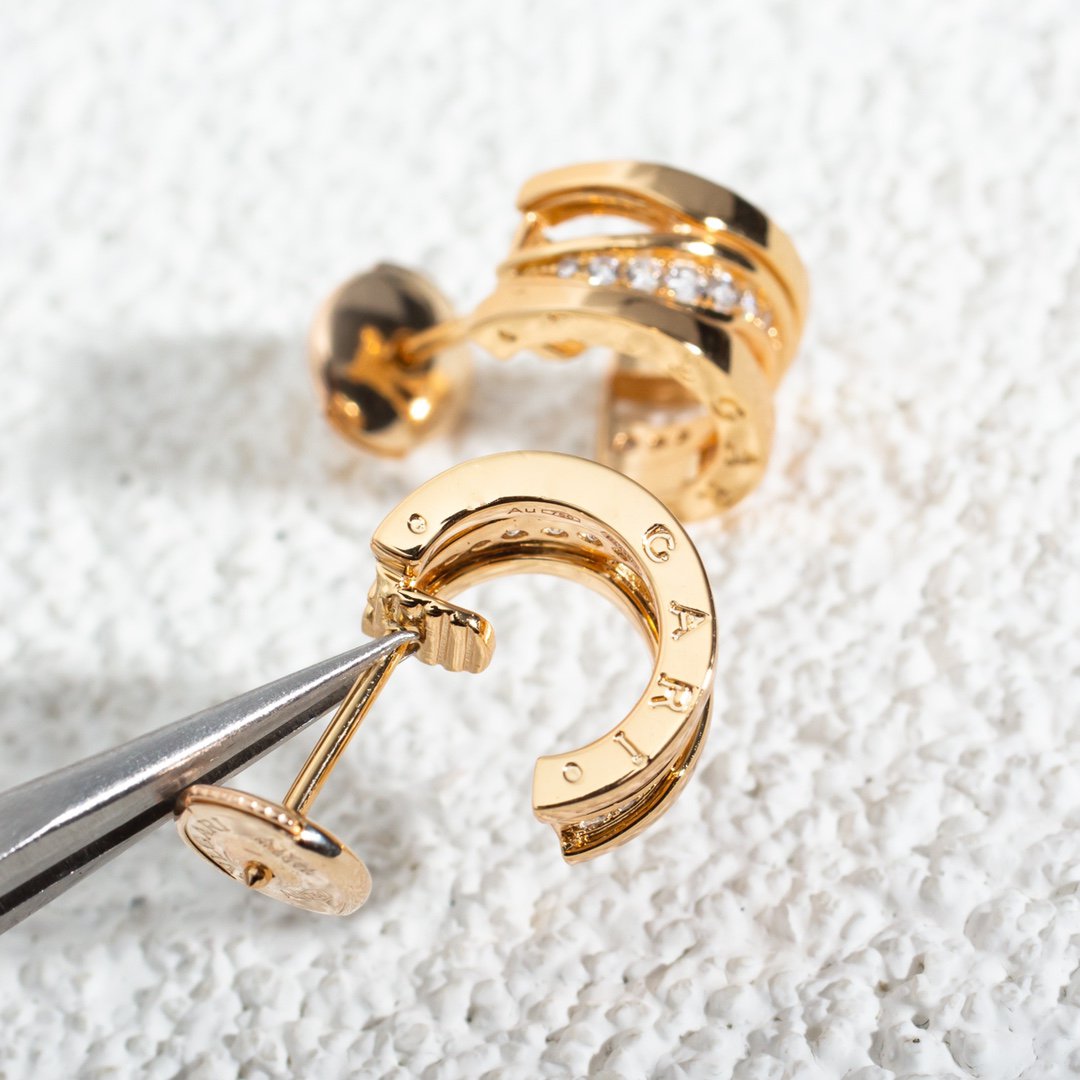 [Shinejoy]ZERO 1 ピンクゴールド ダイヤモンド イヤリング