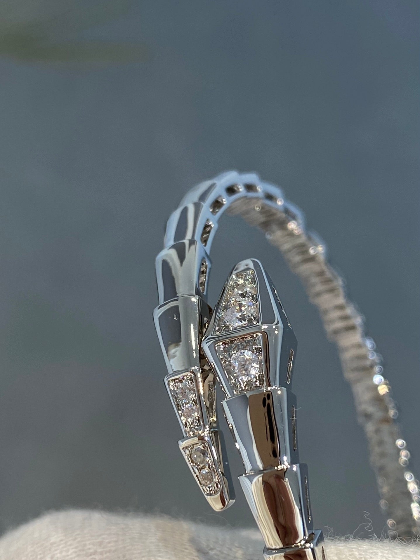 [Shinejoy]SERPENTI BRACELET DIAMONDS SILVER