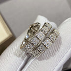 [Shinejoy]SERPENTI DOUBLE RING SILVER DIAMOND PAVED