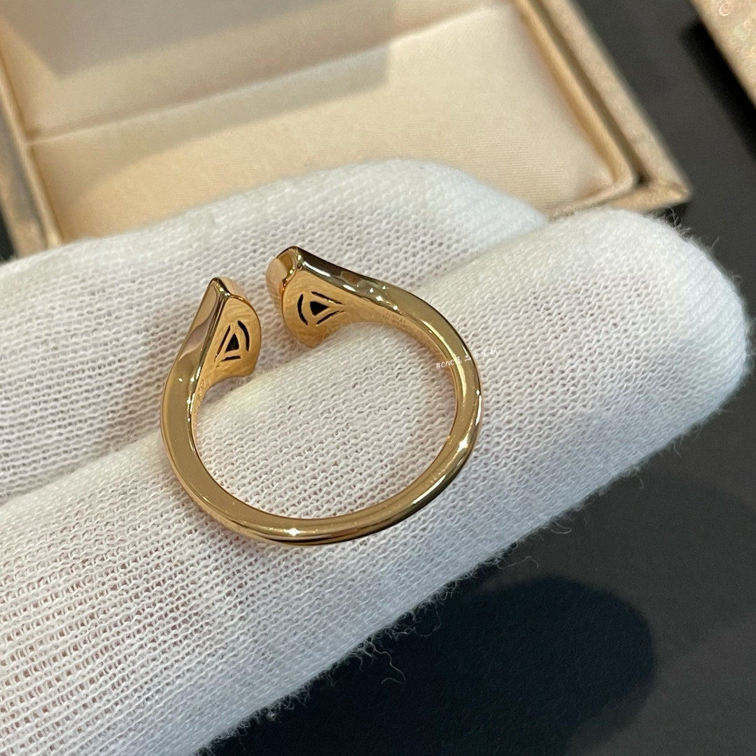 [Shinejoy]DREAM MALACHITE DIAMOND OPEN RING