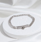 [Shinejoy]KELLY CHAIN SILVER DIAMOND BRACELET