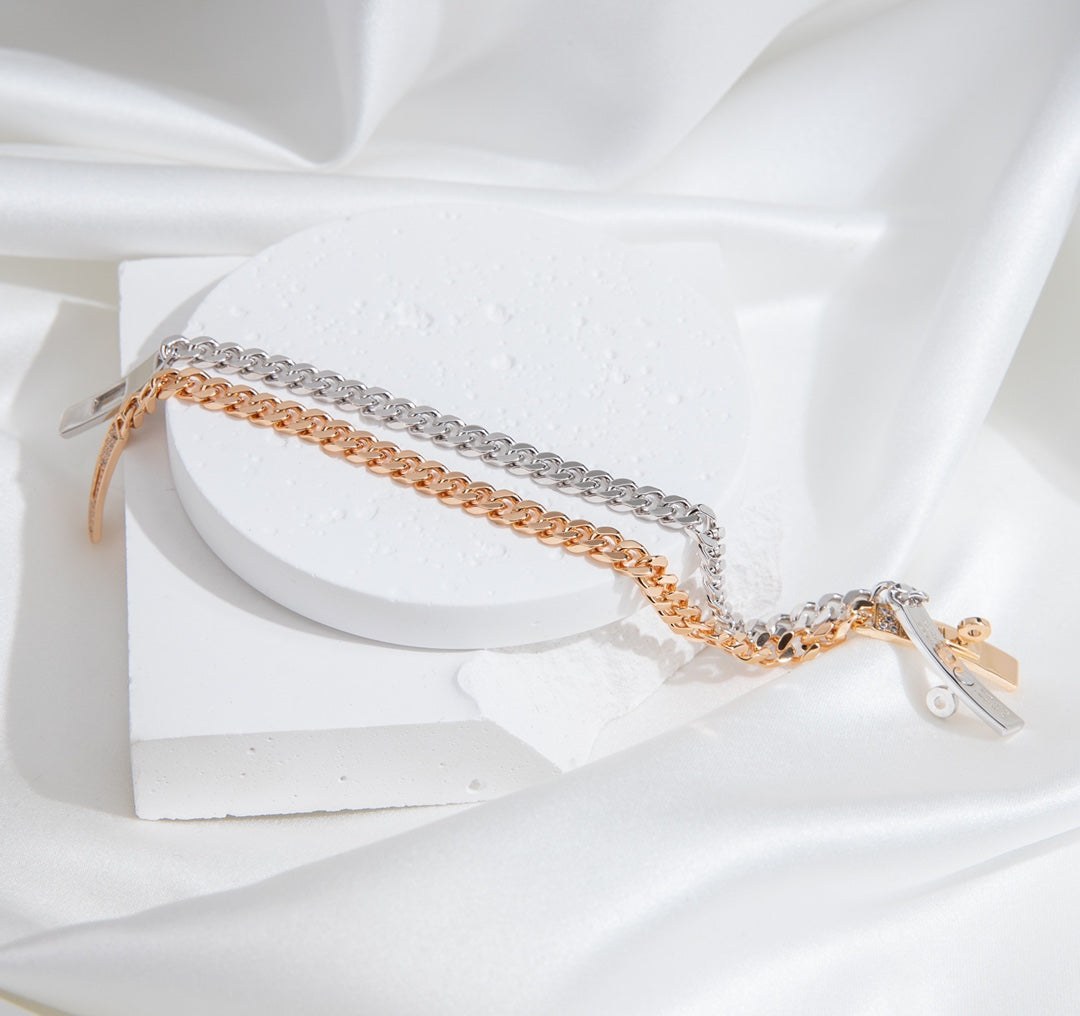 [Shinejoy]KELLY CHAIN SILVER DIAMOND BRACELET