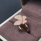 [Shinejoy]BUTTERFLY PINK GOLD DIAMOND RING