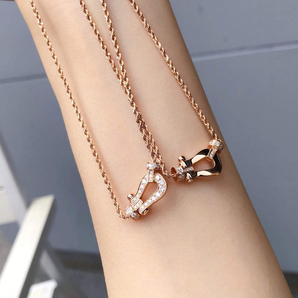 [Shinejoy]FORCE 10 PINK GOLD DIAMOND NECKLACE