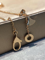 [Shinejoy]DREAM MALACHITE DIAMOND PAVED PINK GOLD NECKLACE