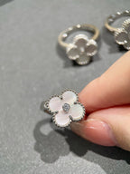 [Shinejoy]CLOVER SILVER MOP DIAMOND RING