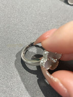 [Shinejoy]CLOVER SILVER MOP DIAMOND RING