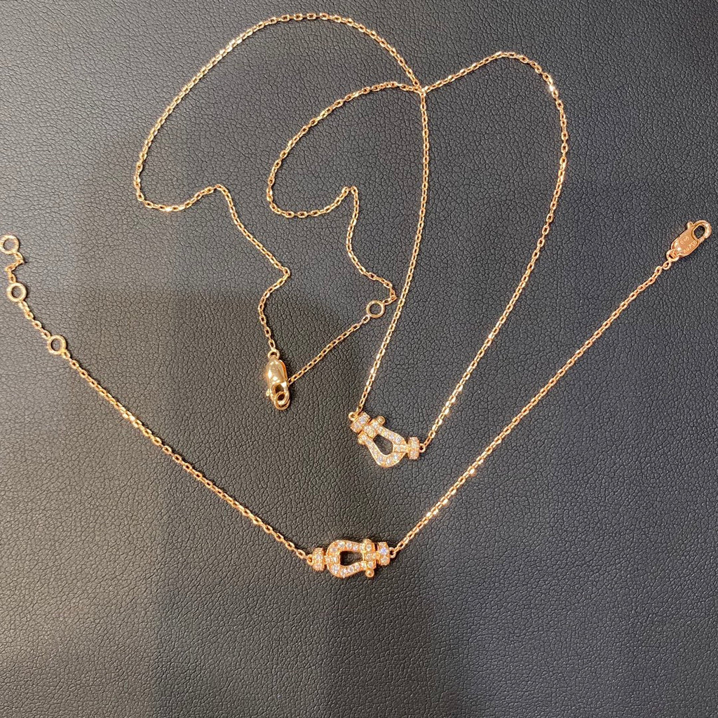 [Shinejoy]FORCE 10 DIAMOND PINK GOLD NECKLACE MINI MODEL