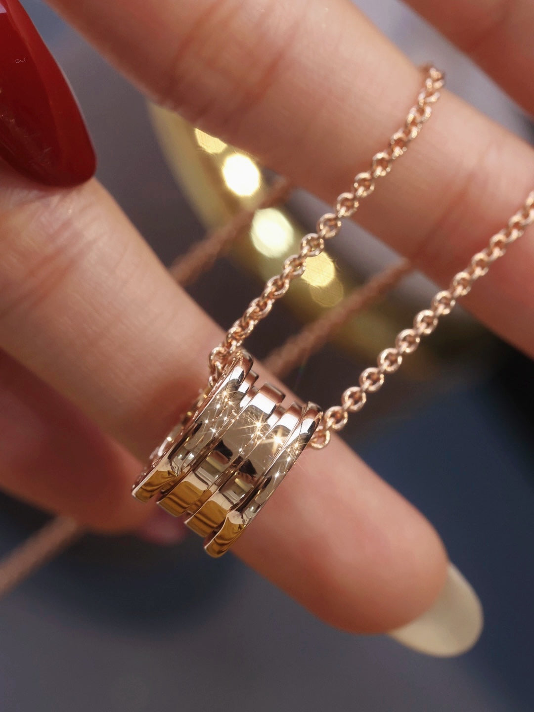 [Shinejoy]ZERO 1 PINK GOLD NECKLACE