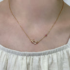 [Shinejoy]FORCE 10 DIAMOND PINK GOLD NECKLACE