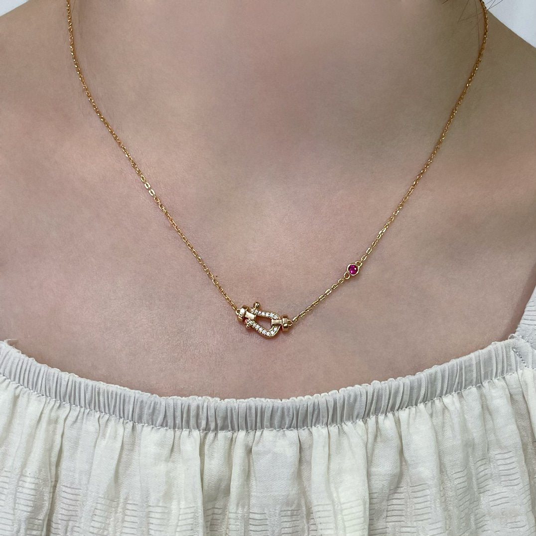 [Shinejoy]FORCE 10 DIAMOND PINK GOLD NECKLACE